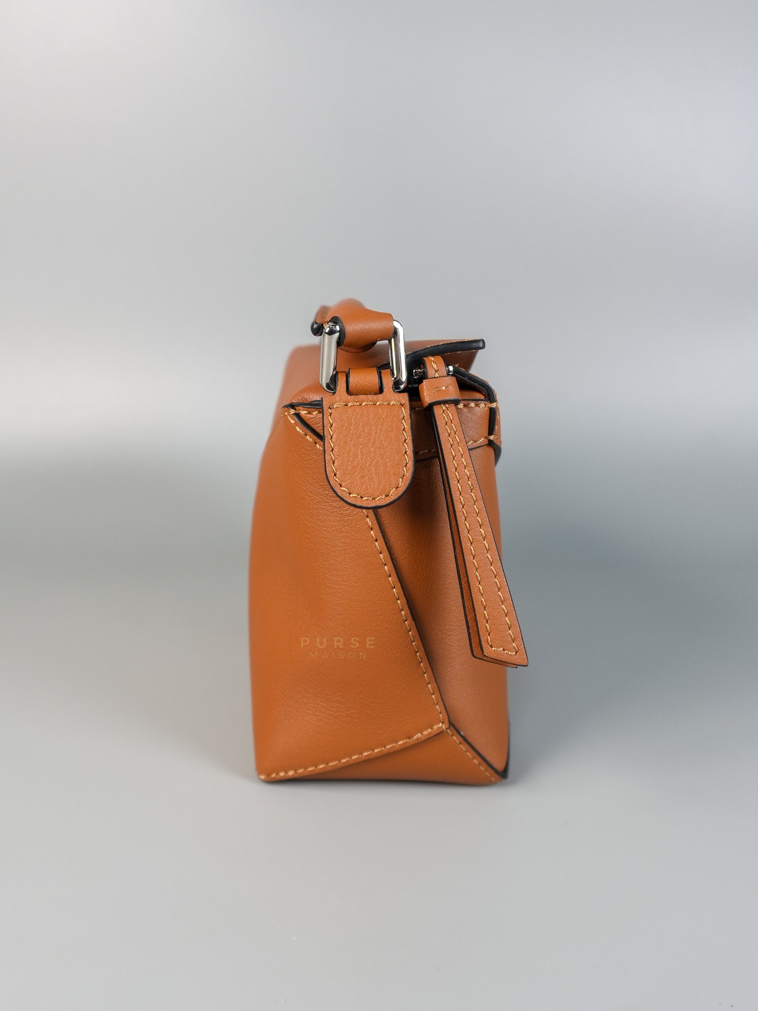 Mini Puzzle Tan Silver Hardware | Purse Maison Luxury Bags Shop