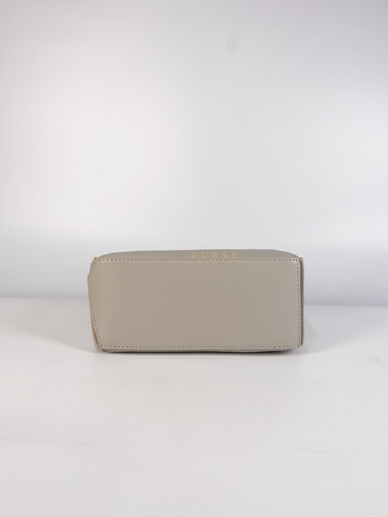 Mini Puzzle Woven Handle in Gray Calfskin Leather | Purse Maison Luxury Bags Shop