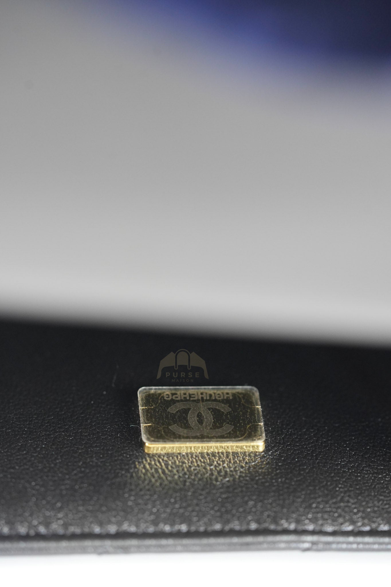 Mini Rectangle in Black Lambskin Leather and Light Gold Hardware (Microchip) | Purse Maison Luxury Bags Shop
