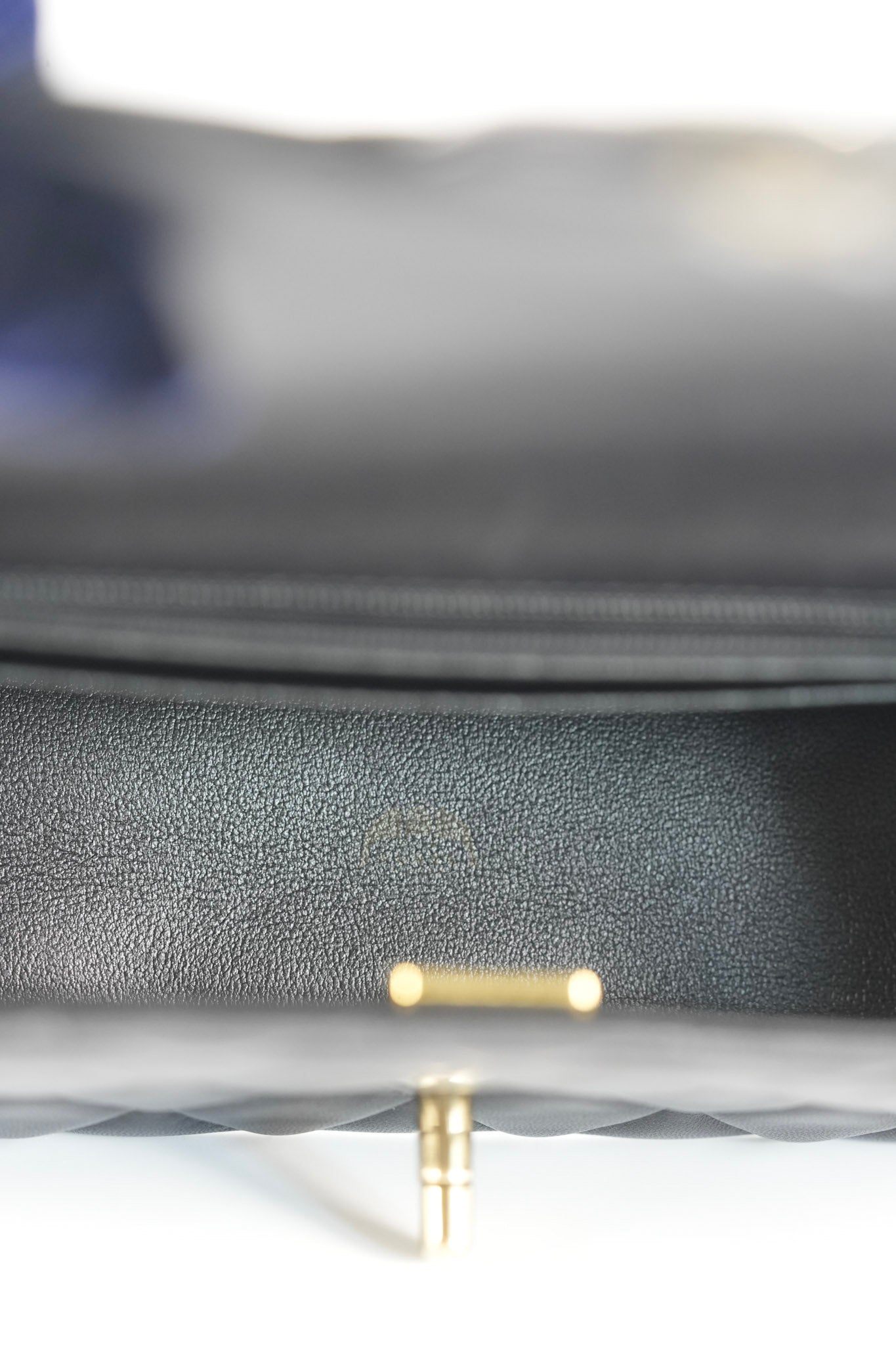 Mini Rectangle in Black Lambskin Leather and Light Gold Hardware (Microchip) | Purse Maison Luxury Bags Shop