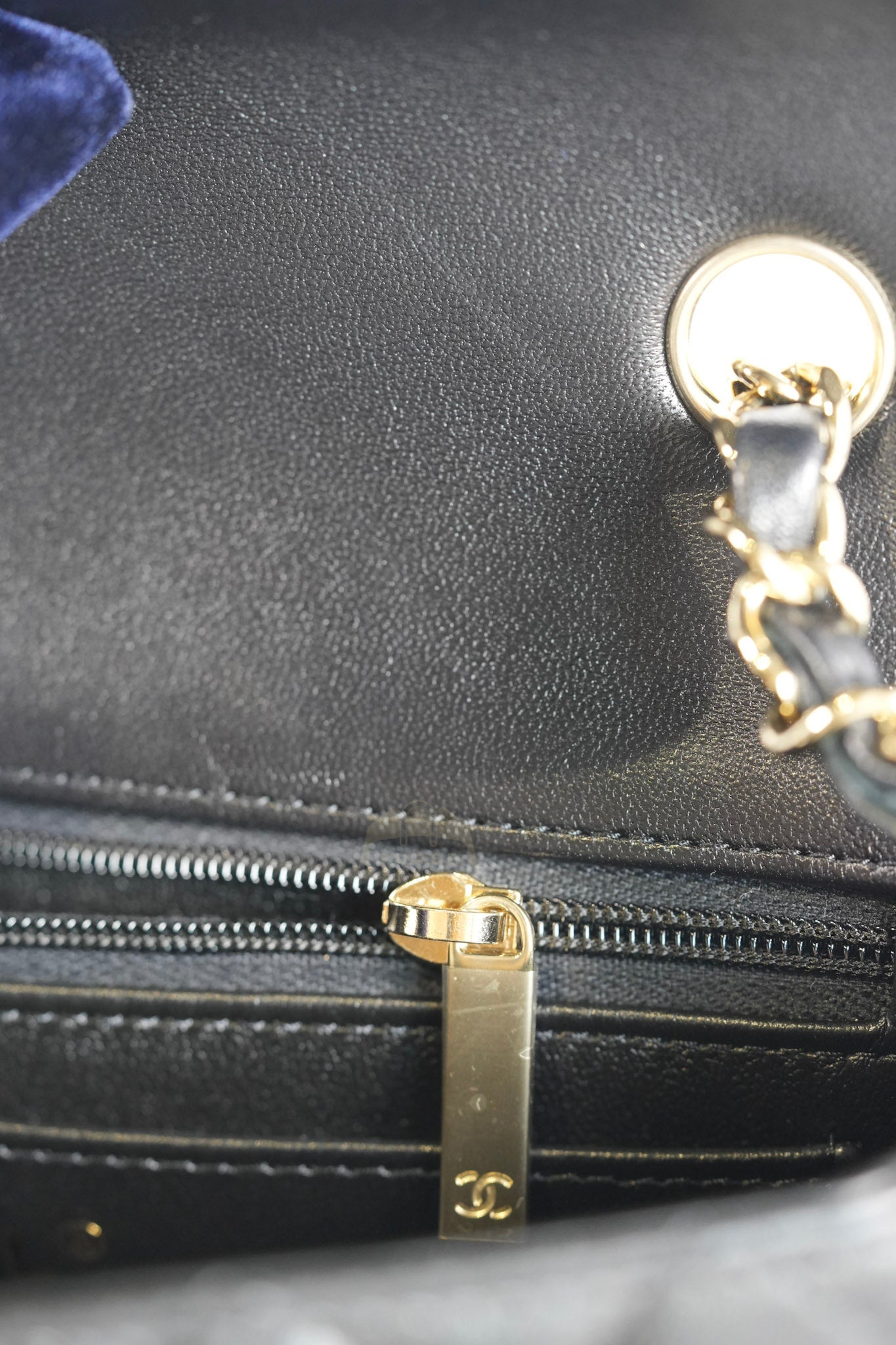 Mini Rectangle in Black Lambskin Leather and Light Gold Hardware (Microchip) | Purse Maison Luxury Bags Shop