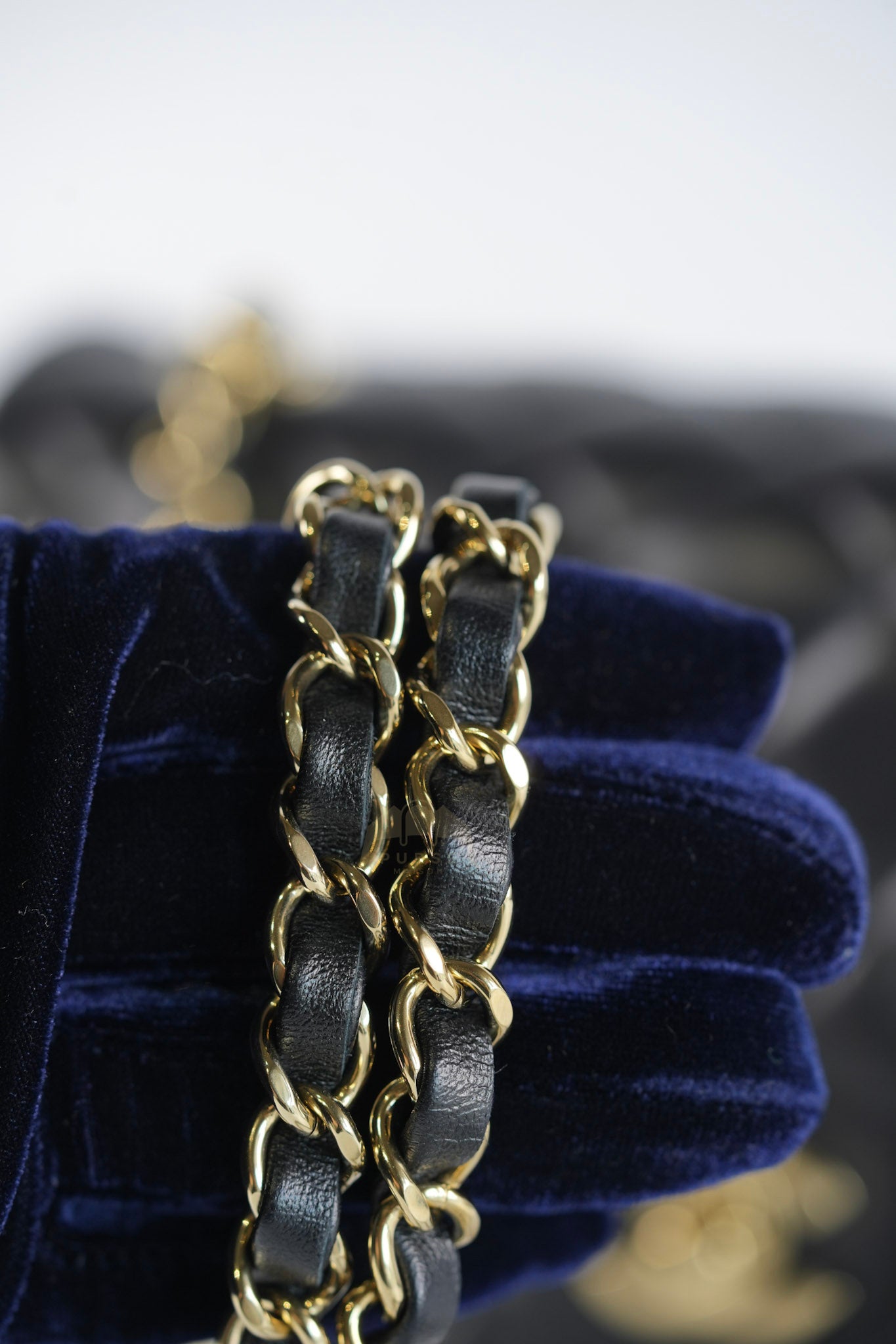 Mini Rectangle in Black Lambskin Leather and Light Gold Hardware (Microchip) | Purse Maison Luxury Bags Shop