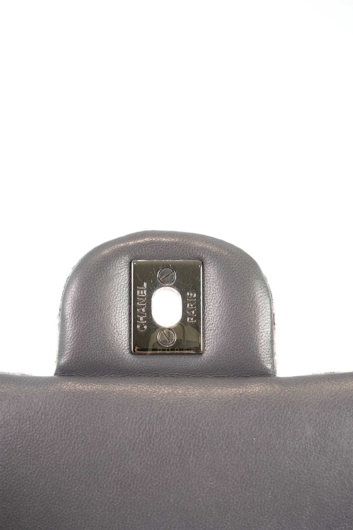 Mini Rectangle in Multicolor Wool Tweed Flap Crossbody Bag Silver Hardware (Microchip) | Purse Maison Luxury Bags Shop