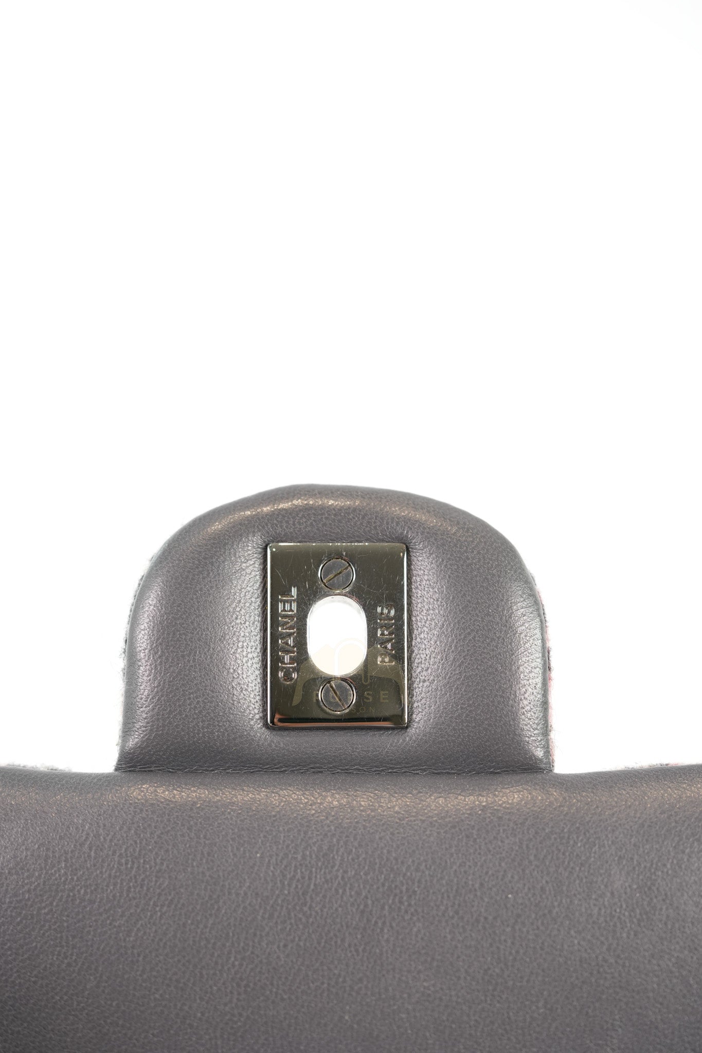 Mini Rectangle in Multicolor Wool Tweed Flap Crossbody Bag Silver Hardware (Microchip) | Purse Maison Luxury Bags Shop