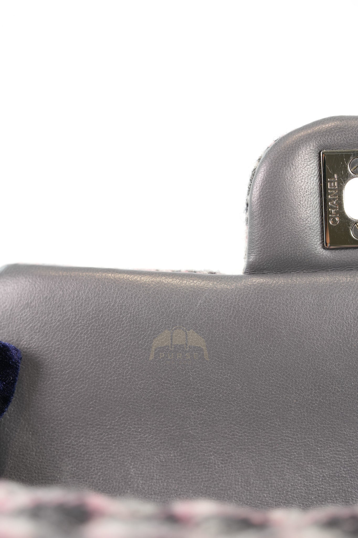 Mini Rectangle in Multicolor Wool Tweed Flap Crossbody Bag Silver Hardware (Microchip) | Purse Maison Luxury Bags Shop