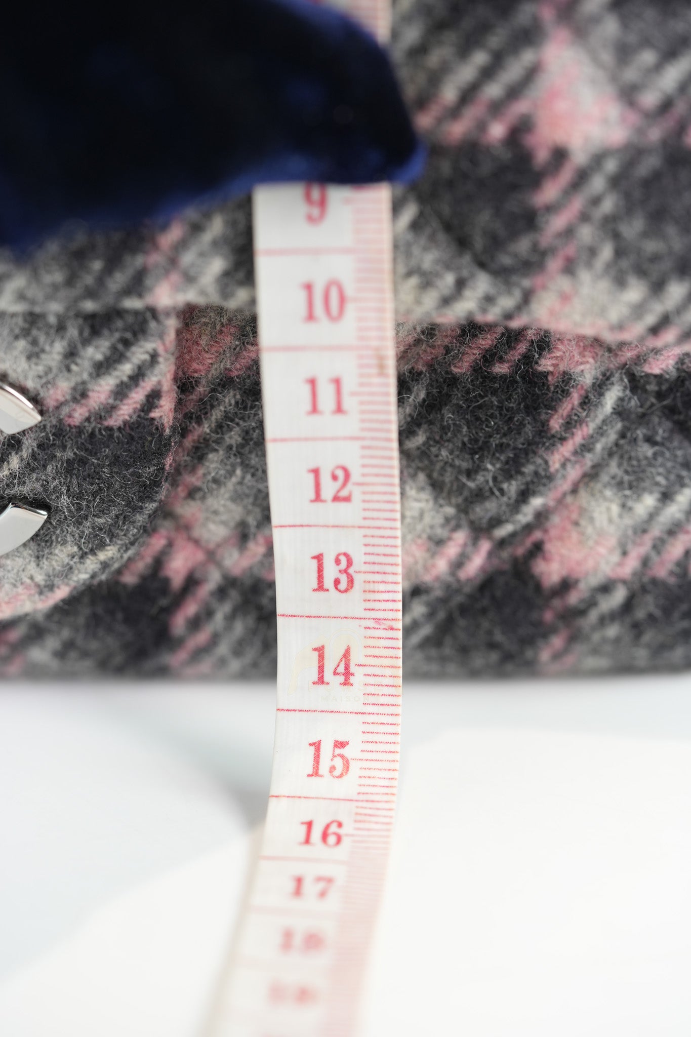 Mini Rectangle in Multicolor Wool Tweed Flap Crossbody Bag Silver Hardware (Microchip) | Purse Maison Luxury Bags Shop