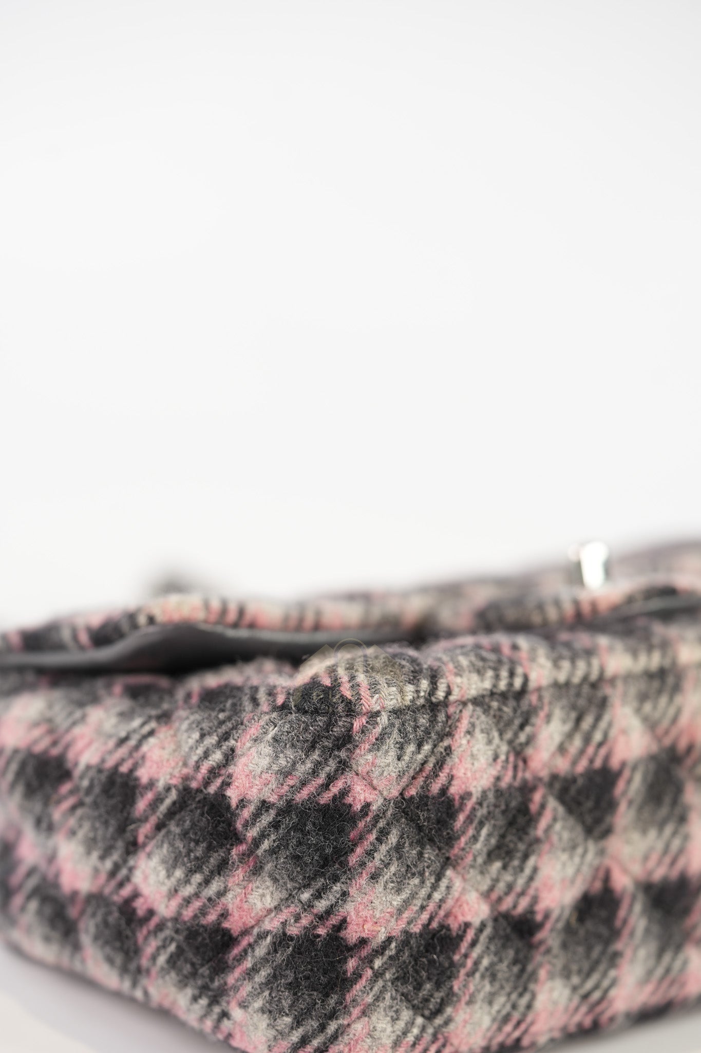 Mini Rectangle in Multicolor Wool Tweed Flap Crossbody Bag Silver Hardware (Microchip) | Purse Maison Luxury Bags Shop