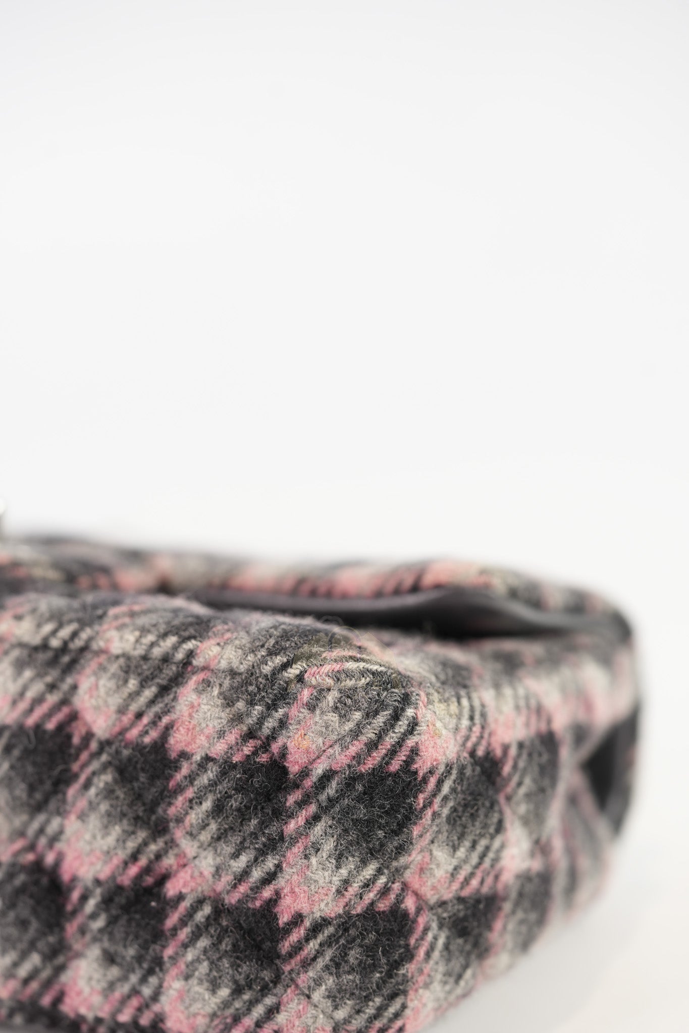 Mini Rectangle in Multicolor Wool Tweed Flap Crossbody Bag Silver Hardware (Microchip) | Purse Maison Luxury Bags Shop