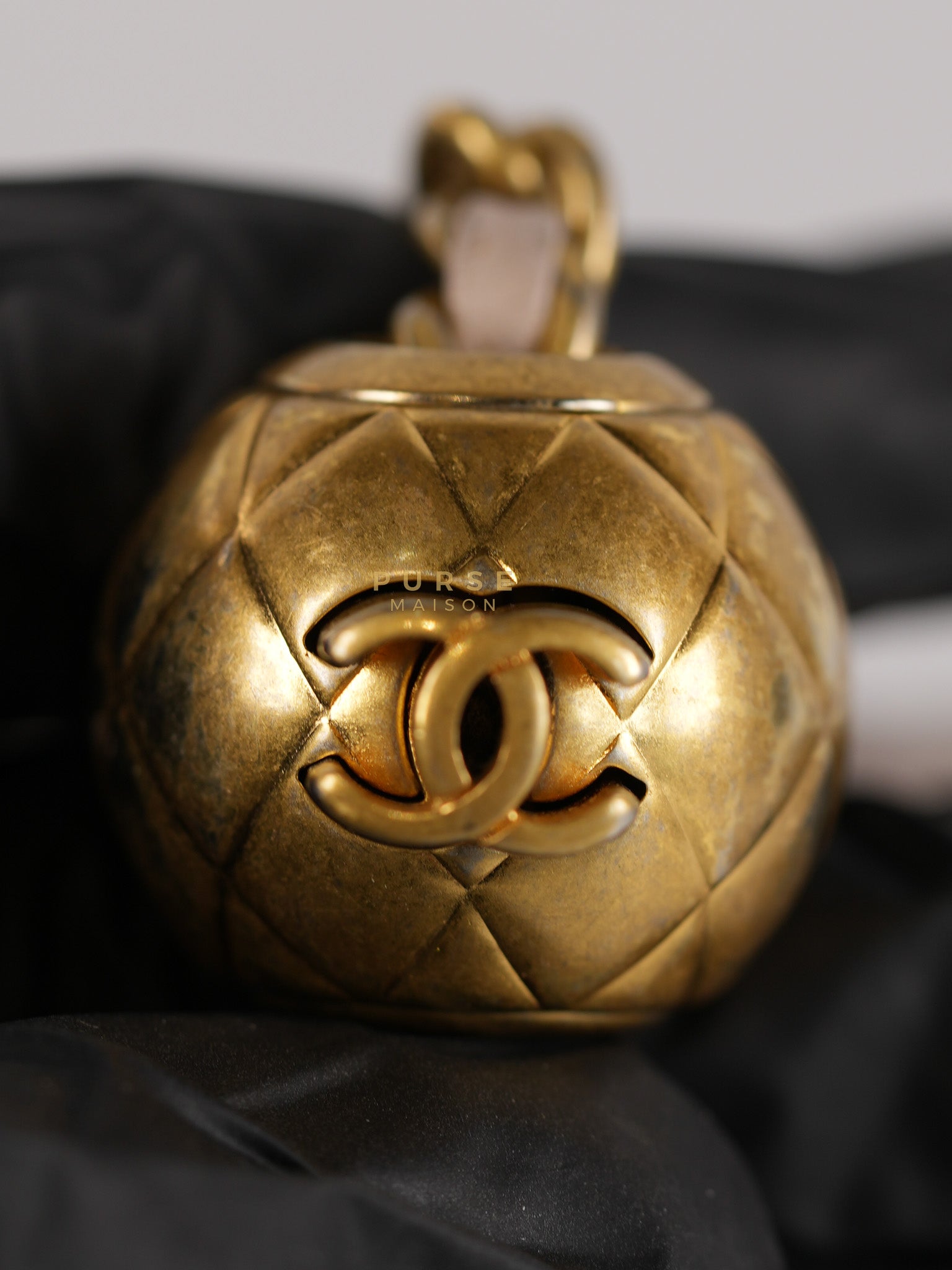 Mini Rectangle Pearl Crush in Light Purplish Gray Lambskin Leather and Aged Gold Hardware (Microchip) | Purse Maison Luxury Bags Shop