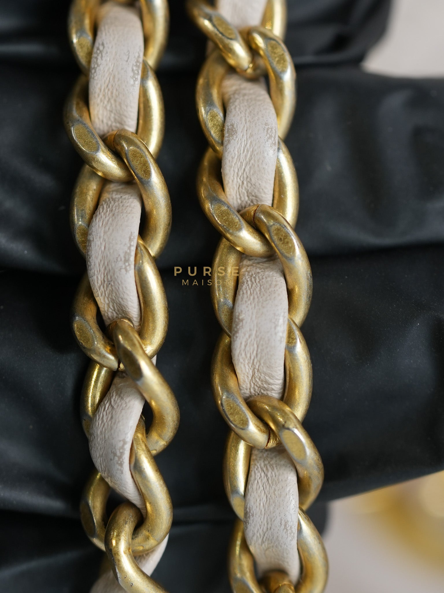 Mini Rectangle Pearl Crush in Light Purplish Gray Lambskin Leather and Aged Gold Hardware (Microchip) | Purse Maison Luxury Bags Shop