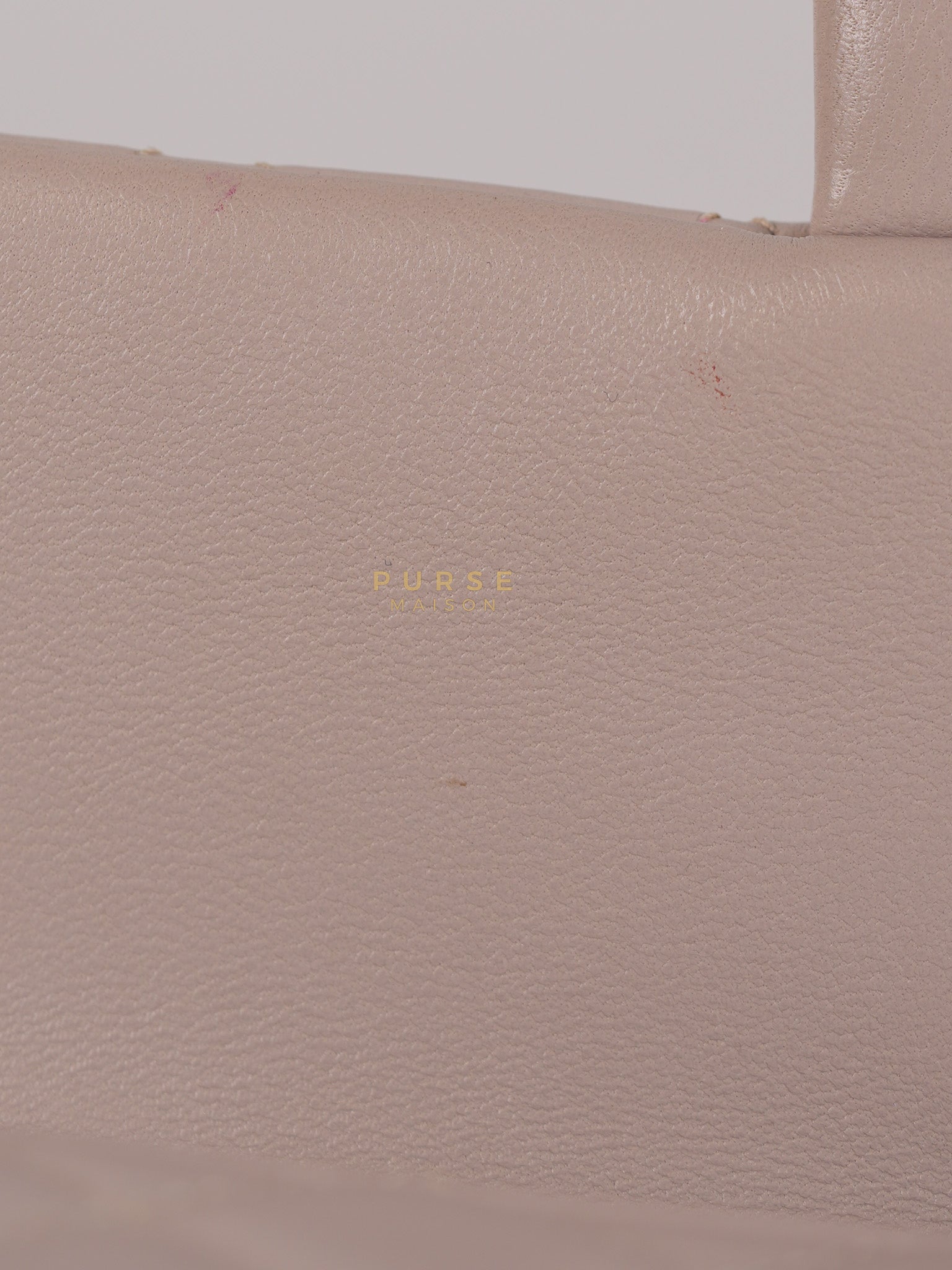 Mini Rectangle Pearl Crush in Light Purplish Gray Lambskin Leather and Aged Gold Hardware (Microchip) | Purse Maison Luxury Bags Shop