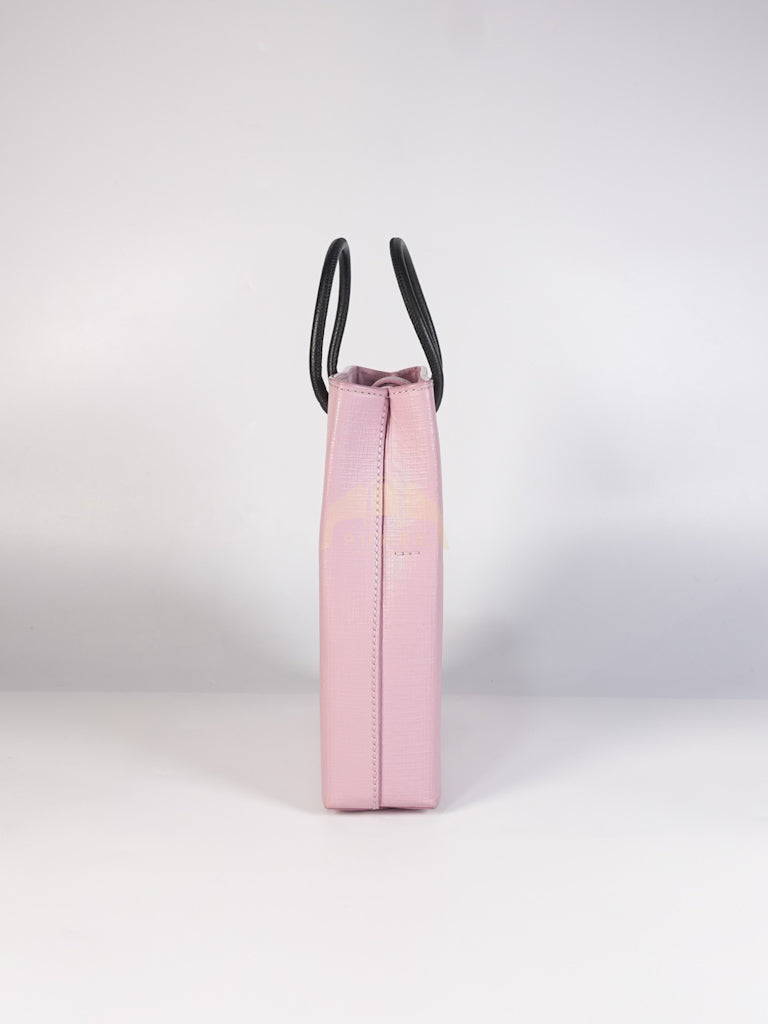 Mini Shopping Phone Holder in Pink Canvas Tote Bag | Purse Maison Luxury Bags Shop