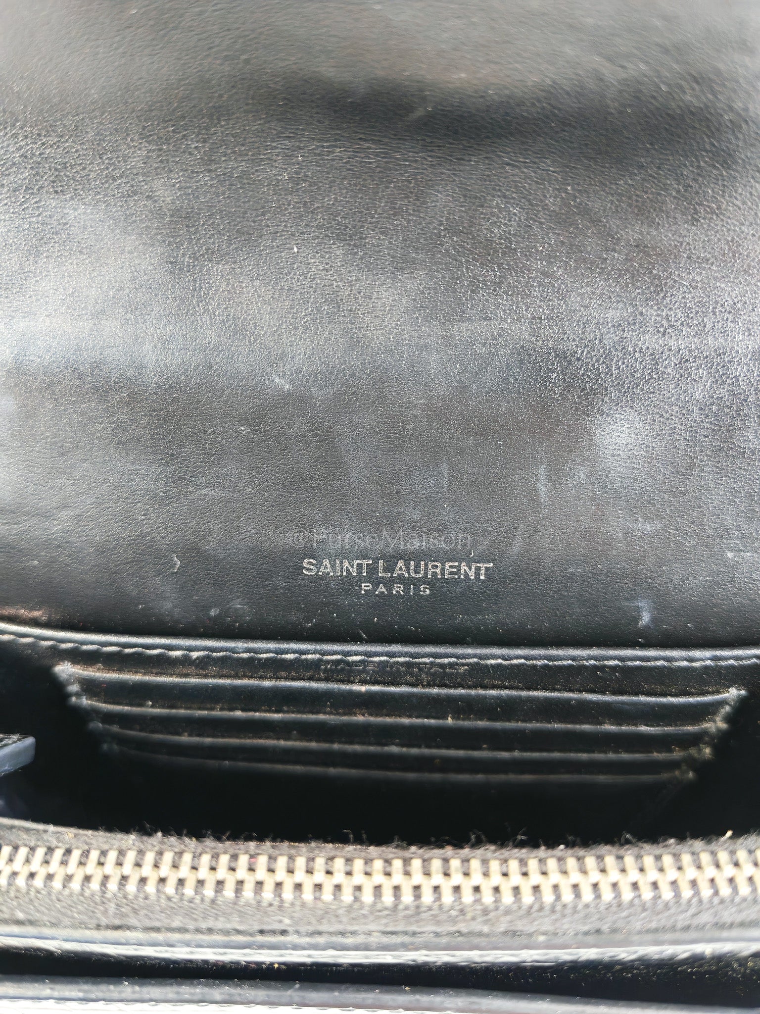 Mini Sunset Black Croc Embossed Chain Strap | Purse Maison Luxury Bags Shop