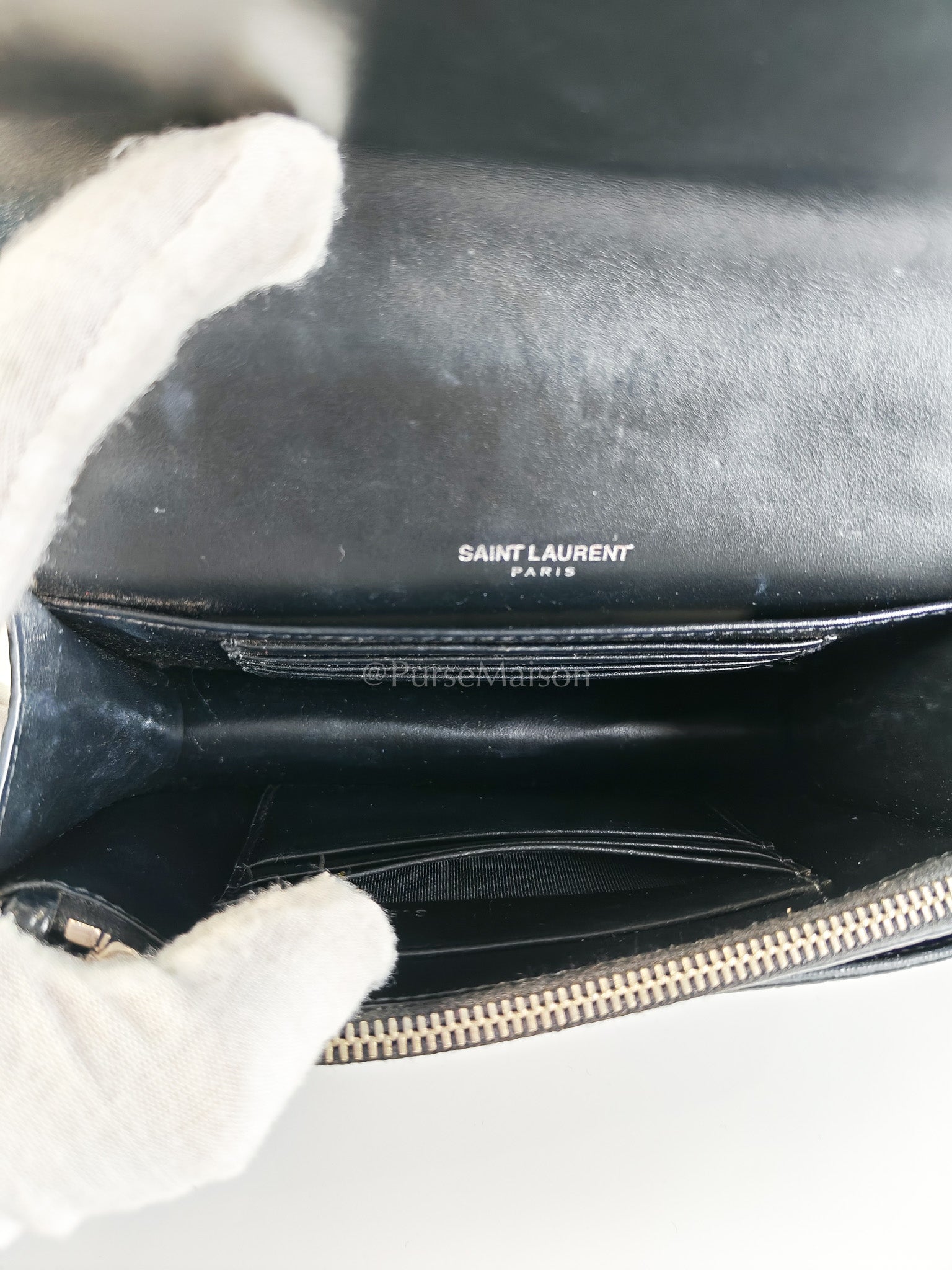 Mini Sunset Black Croc Embossed Chain Strap | Purse Maison Luxury Bags Shop