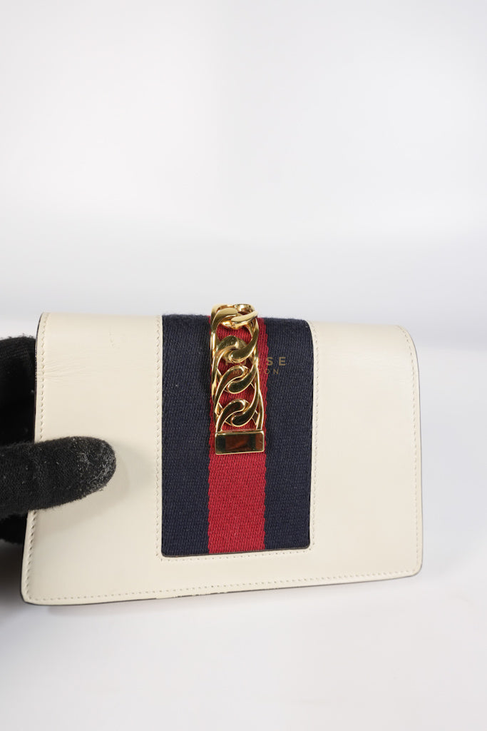 Mini Sylvie in Off White Smooth Calfskin Leather | Purse Maison Luxury Bags Shop