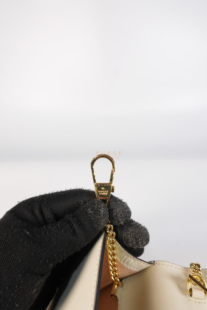 Mini Sylvie in Off White Smooth Calfskin Leather | Purse Maison Luxury Bags Shop