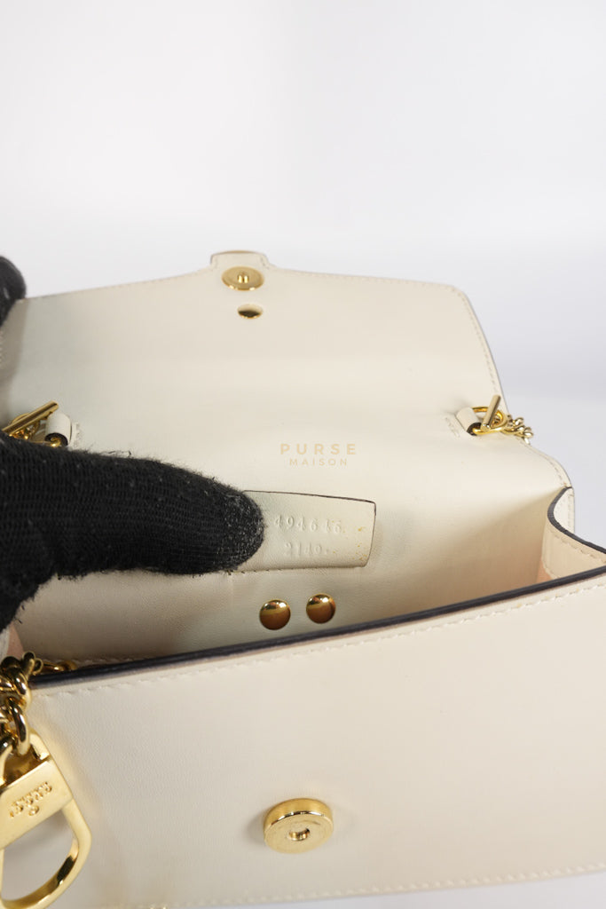 Mini Sylvie in Off White Smooth Calfskin Leather | Purse Maison Luxury Bags Shop