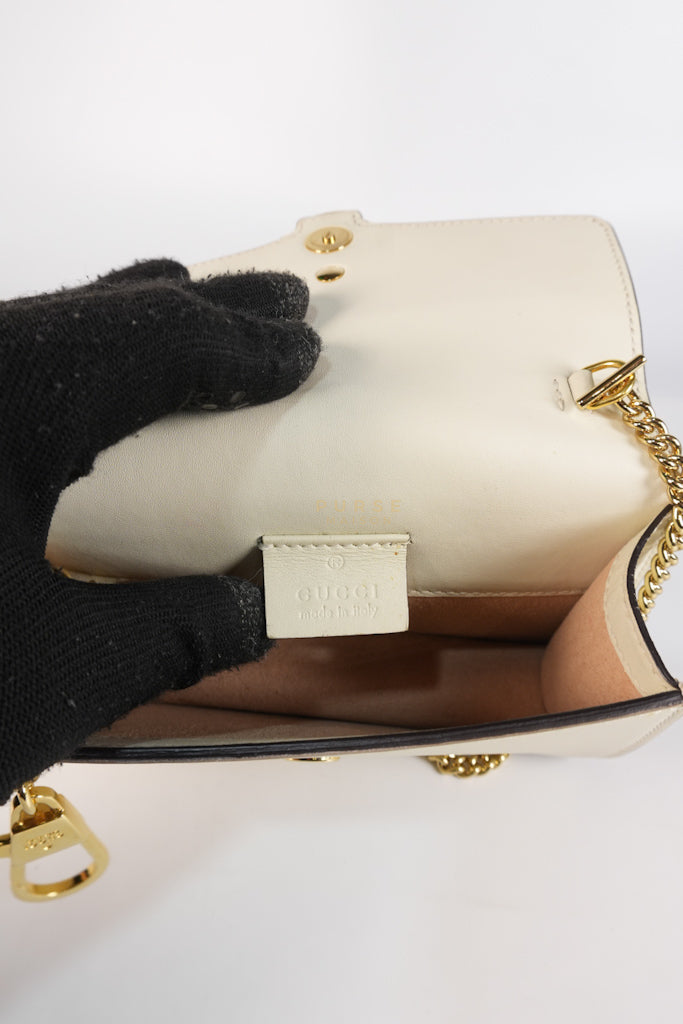 Mini Sylvie in Off White Smooth Calfskin Leather | Purse Maison Luxury Bags Shop