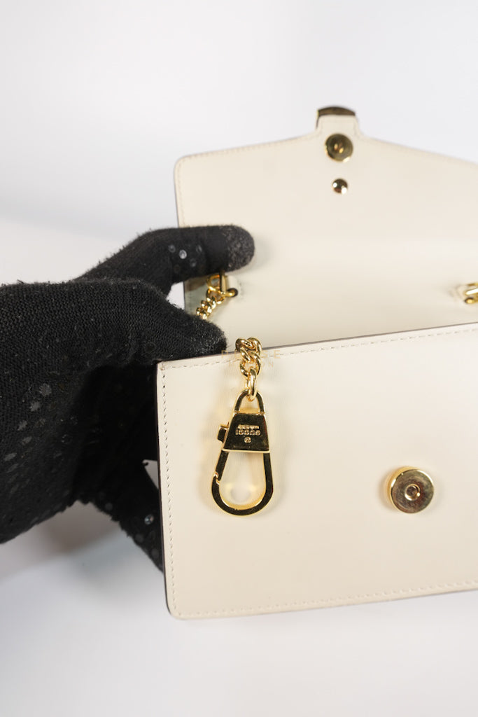 Mini Sylvie in Off White Smooth Calfskin Leather | Purse Maison Luxury Bags Shop