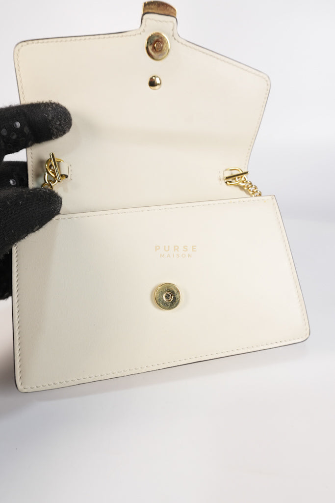 Mini Sylvie in Off White Smooth Calfskin Leather | Purse Maison Luxury Bags Shop