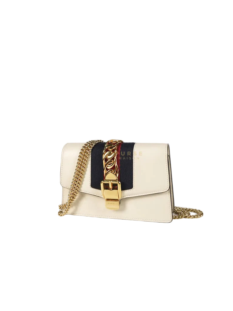 Mini Sylvie in Off White Smooth Calfskin Leather | Purse Maison Luxury Bags Shop
