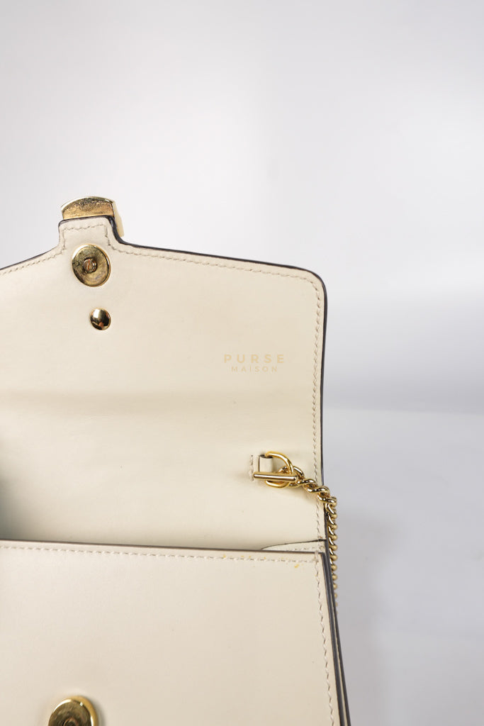 Mini Sylvie in Off White Smooth Calfskin Leather | Purse Maison Luxury Bags Shop