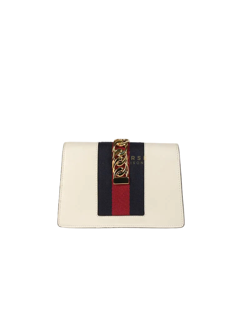 Mini Sylvie in Off White Smooth Calfskin Leather | Purse Maison Luxury Bags Shop