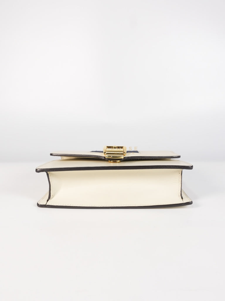Mini Sylvie in Off White Smooth Calfskin Leather | Purse Maison Luxury Bags Shop