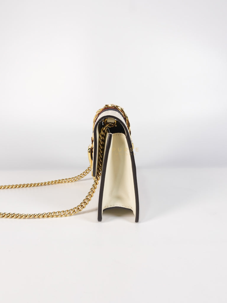 Mini Sylvie in Off White Smooth Calfskin Leather | Purse Maison Luxury Bags Shop