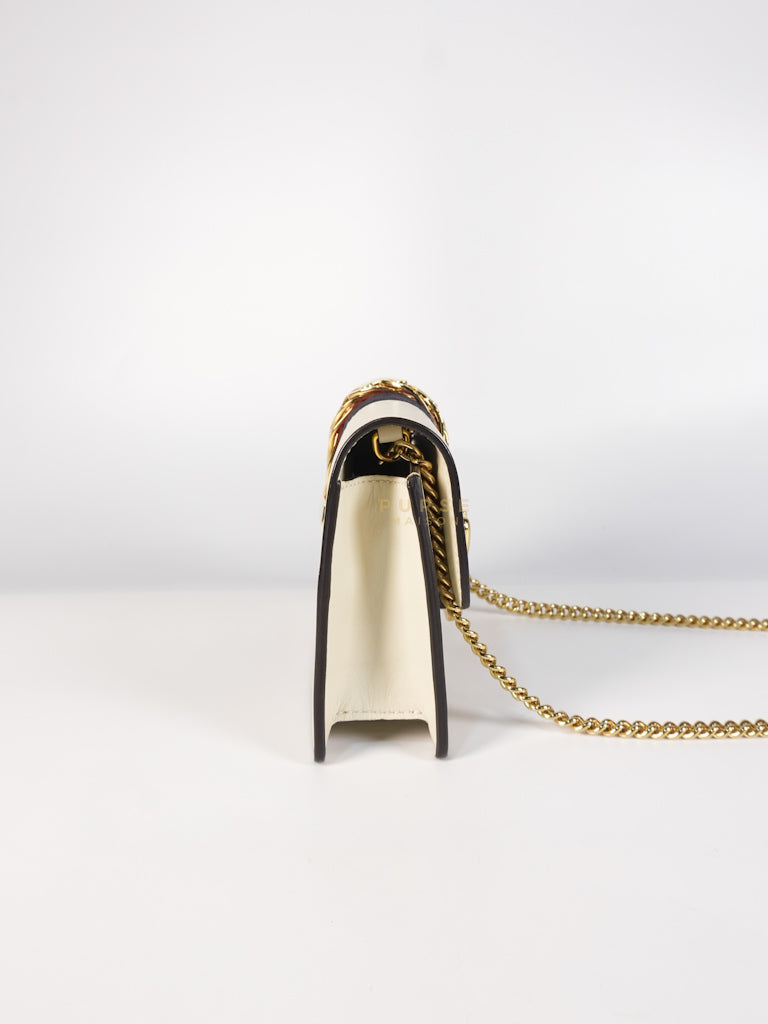 Mini Sylvie in Off White Smooth Calfskin Leather | Purse Maison Luxury Bags Shop