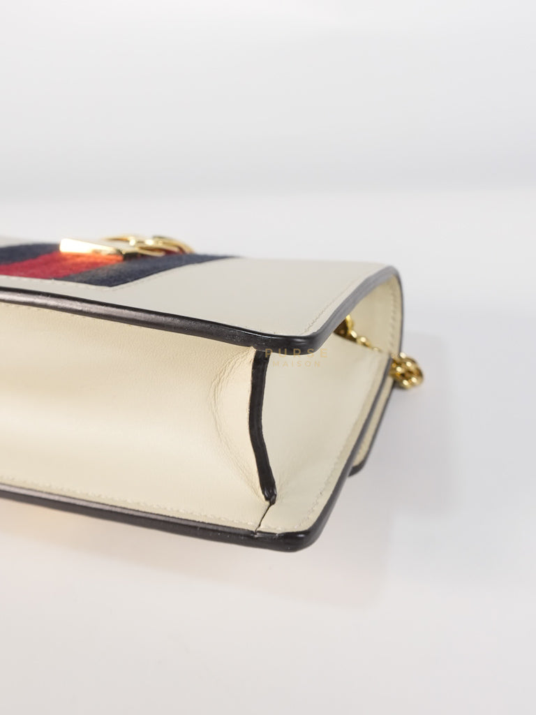 Mini Sylvie in Off White Smooth Calfskin Leather | Purse Maison Luxury Bags Shop