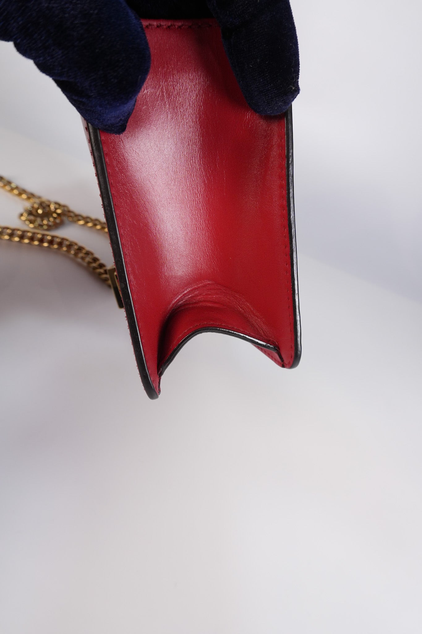 Mini Sylvie Shoulder Bag in Red Calfskin Leather & Gold Hardware | Purse Maison Luxury Bags Shop