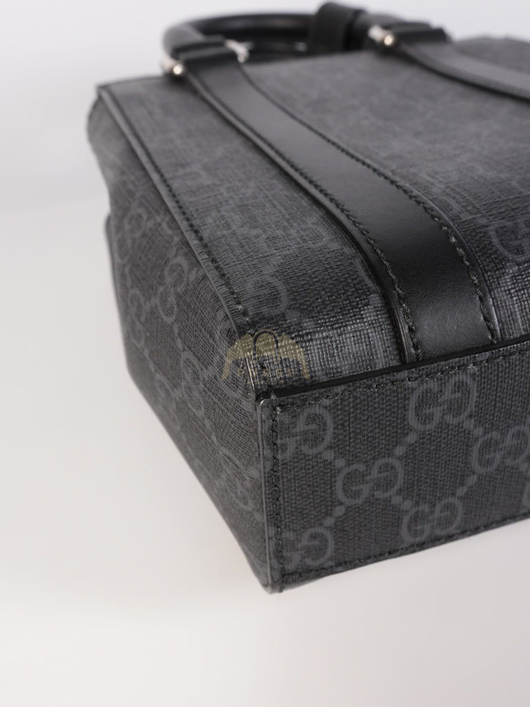 Mini Tote Bag in Black GG Supreme Canvas & Silver Hardware | Purse Maison Luxury Bags Shop