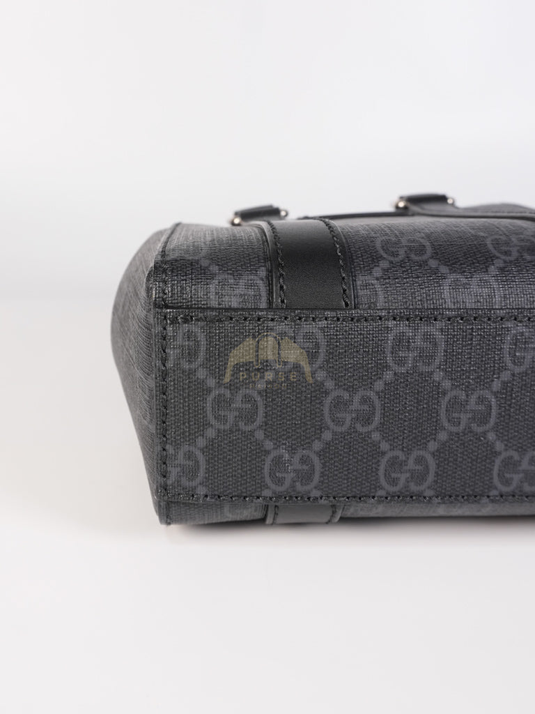 Mini Tote Bag in Black GG Supreme Canvas & Silver Hardware | Purse Maison Luxury Bags Shop