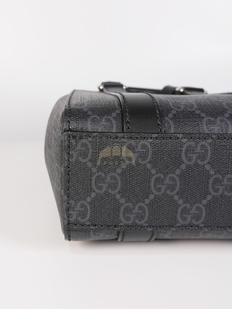 Mini Tote Bag in Black GG Supreme Canvas & Silver Hardware | Purse Maison Luxury Bags Shop