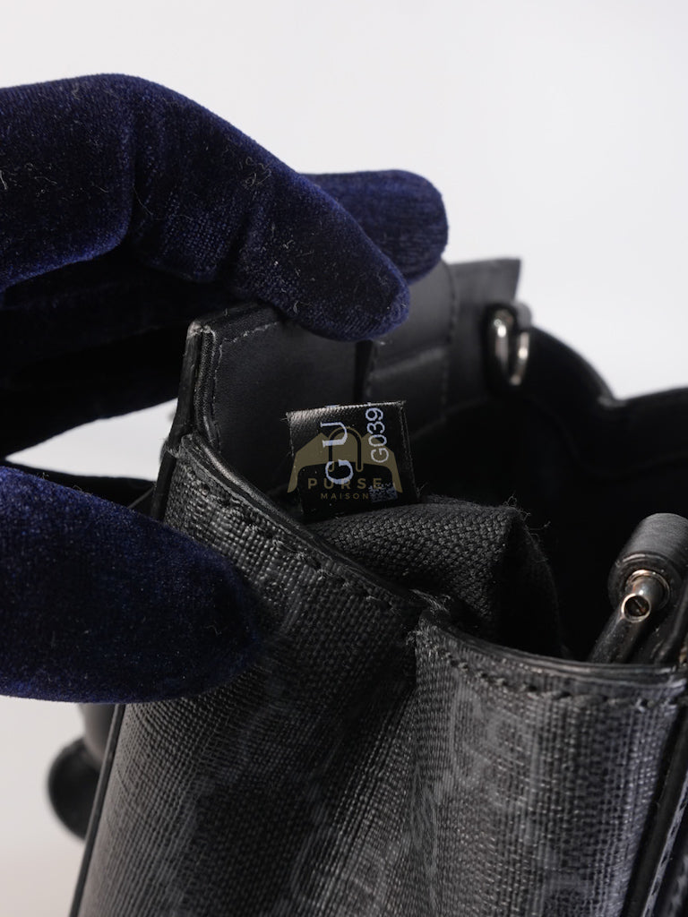 Mini Tote Bag in Black GG Supreme Canvas & Silver Hardware | Purse Maison Luxury Bags Shop