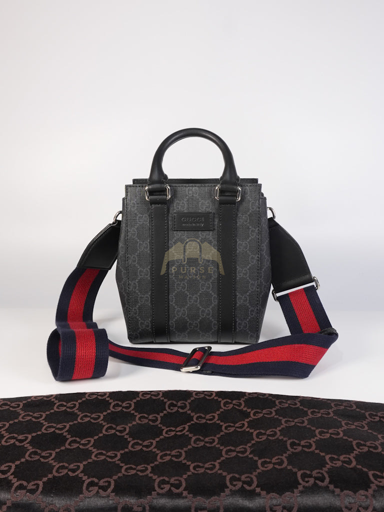 Mini Tote Bag in Black GG Supreme Canvas & Silver Hardware | Purse Maison Luxury Bags Shop