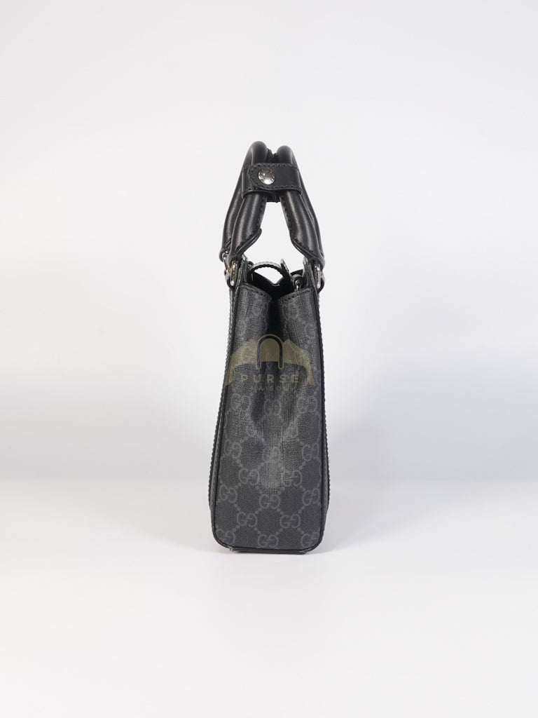 Mini Tote Bag in Black GG Supreme Canvas & Silver Hardware | Purse Maison Luxury Bags Shop