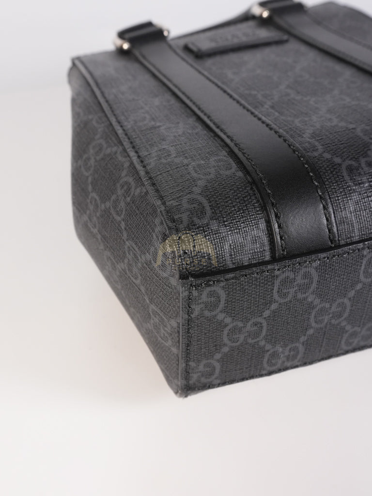 Mini Tote Bag in Black GG Supreme Canvas & Silver Hardware | Purse Maison Luxury Bags Shop