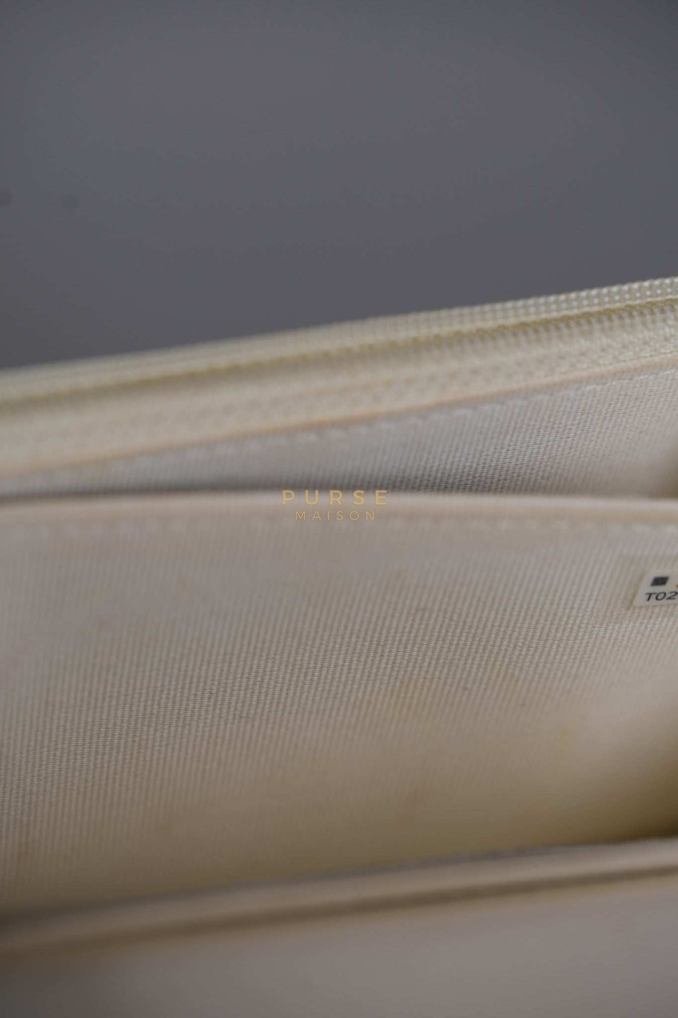 Mini Trendy CC Wallet on Chain in White Lambskin Leather and Light Gold Hardware (Microchip) | Purse Maison Luxury Bags Shop