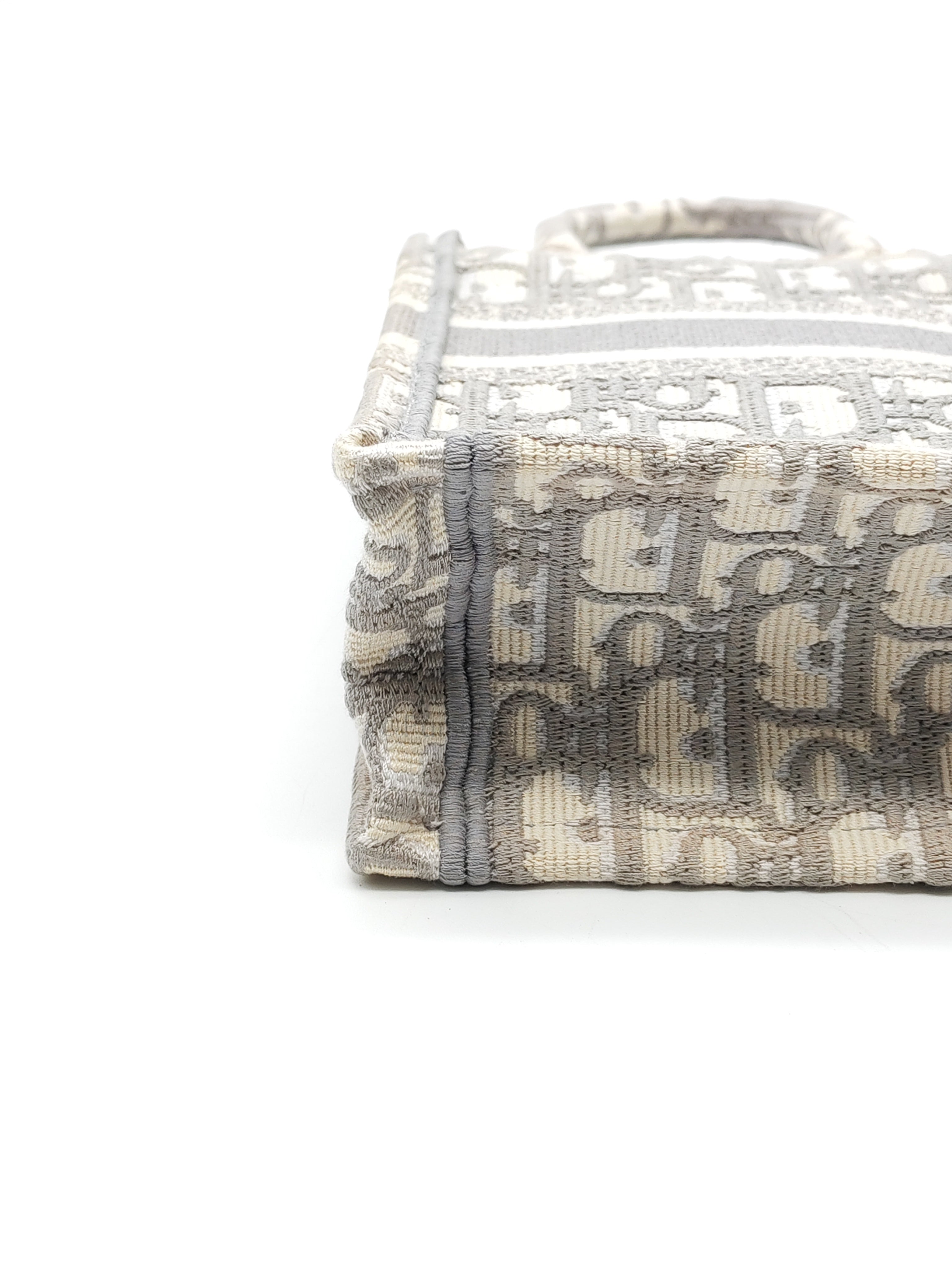 Mini Vertical Booktote Grey Oblique Canvas | Purse Maison Luxury Bags Shop