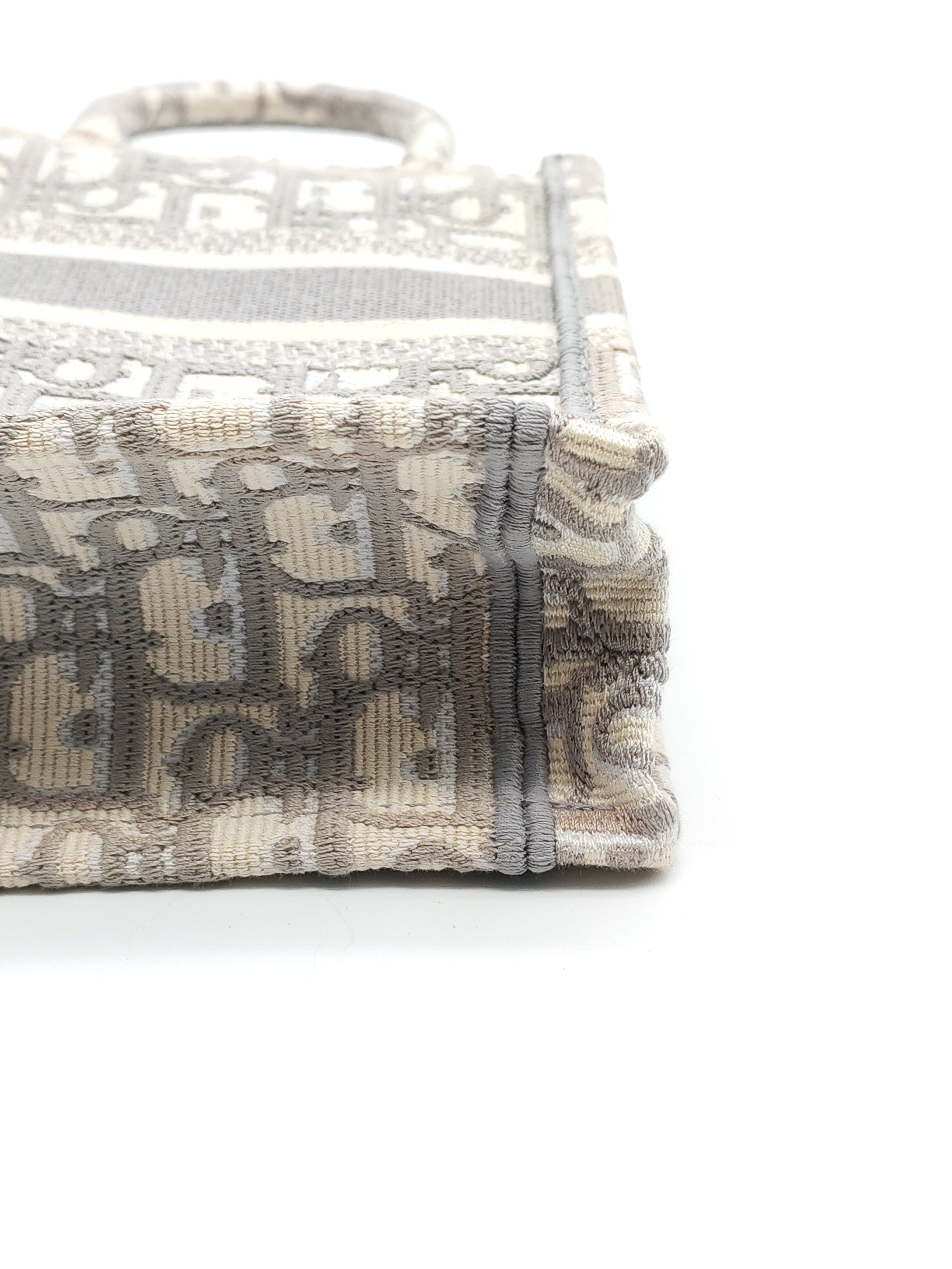 Mini Vertical Booktote Grey Oblique Canvas | Purse Maison Luxury Bags Shop