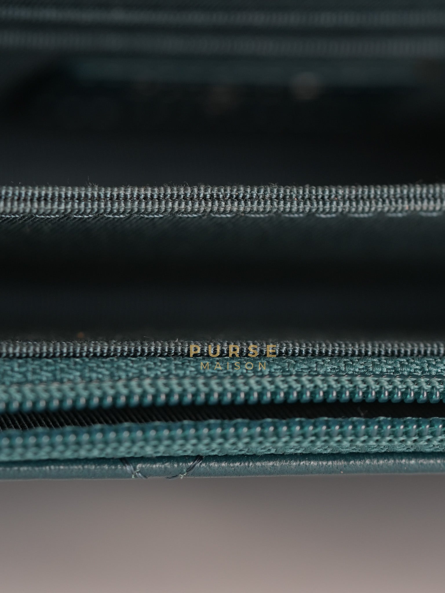 Mini Wallet on Chain in Teal Blue Quilted Lambskin Leather & Silver Hardware Series 30 | Purse Maison Luxury Bags Shop