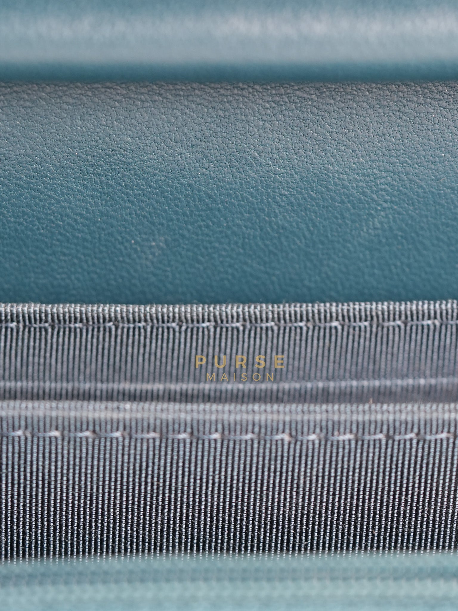 Mini Wallet on Chain in Teal Blue Quilted Lambskin Leather & Silver Hardware Series 30 | Purse Maison Luxury Bags Shop