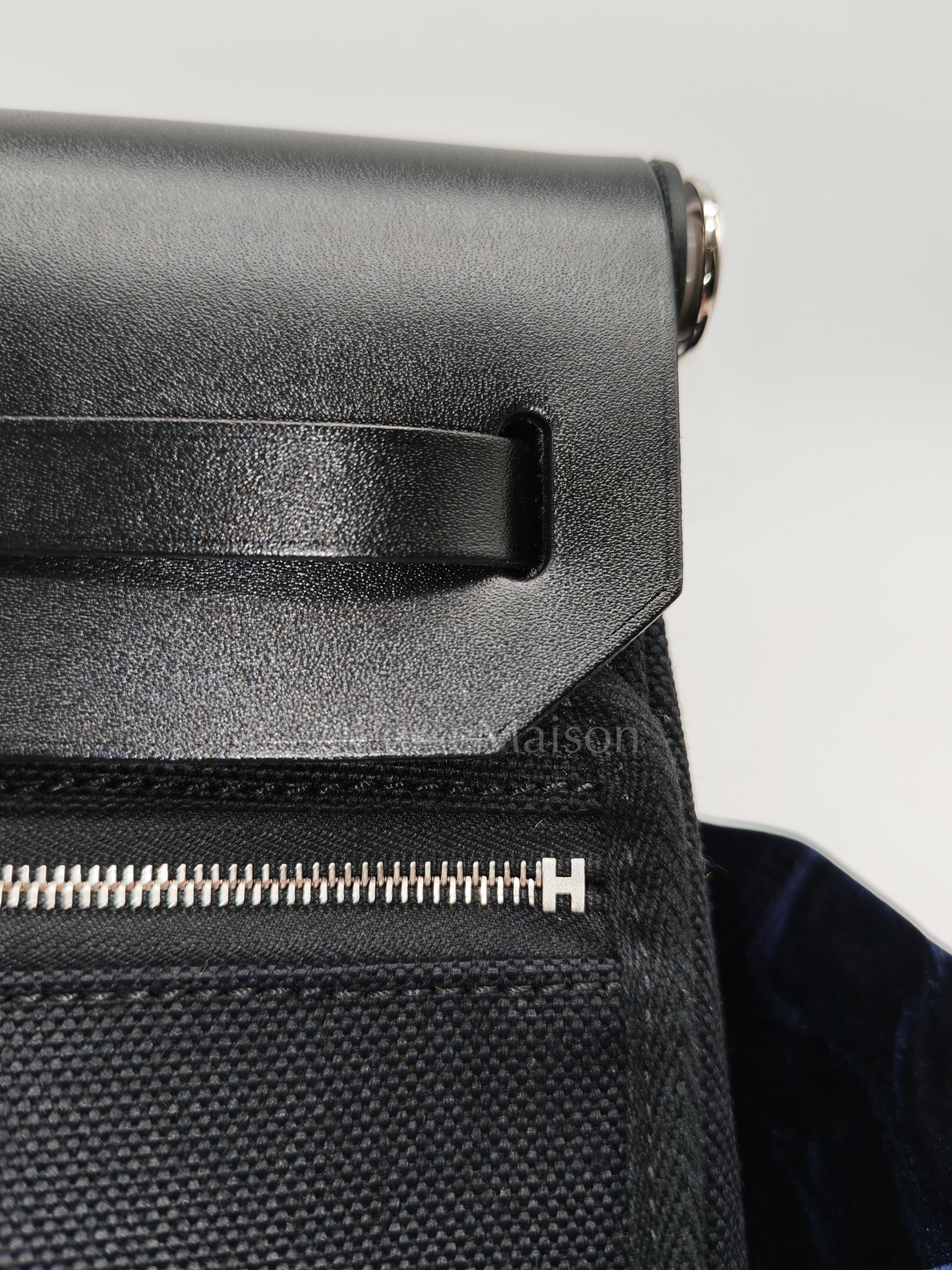 Mini Herbag Zip 20 in Black Military Toile Canvas & Palladium Hardware Stamp G(2026)