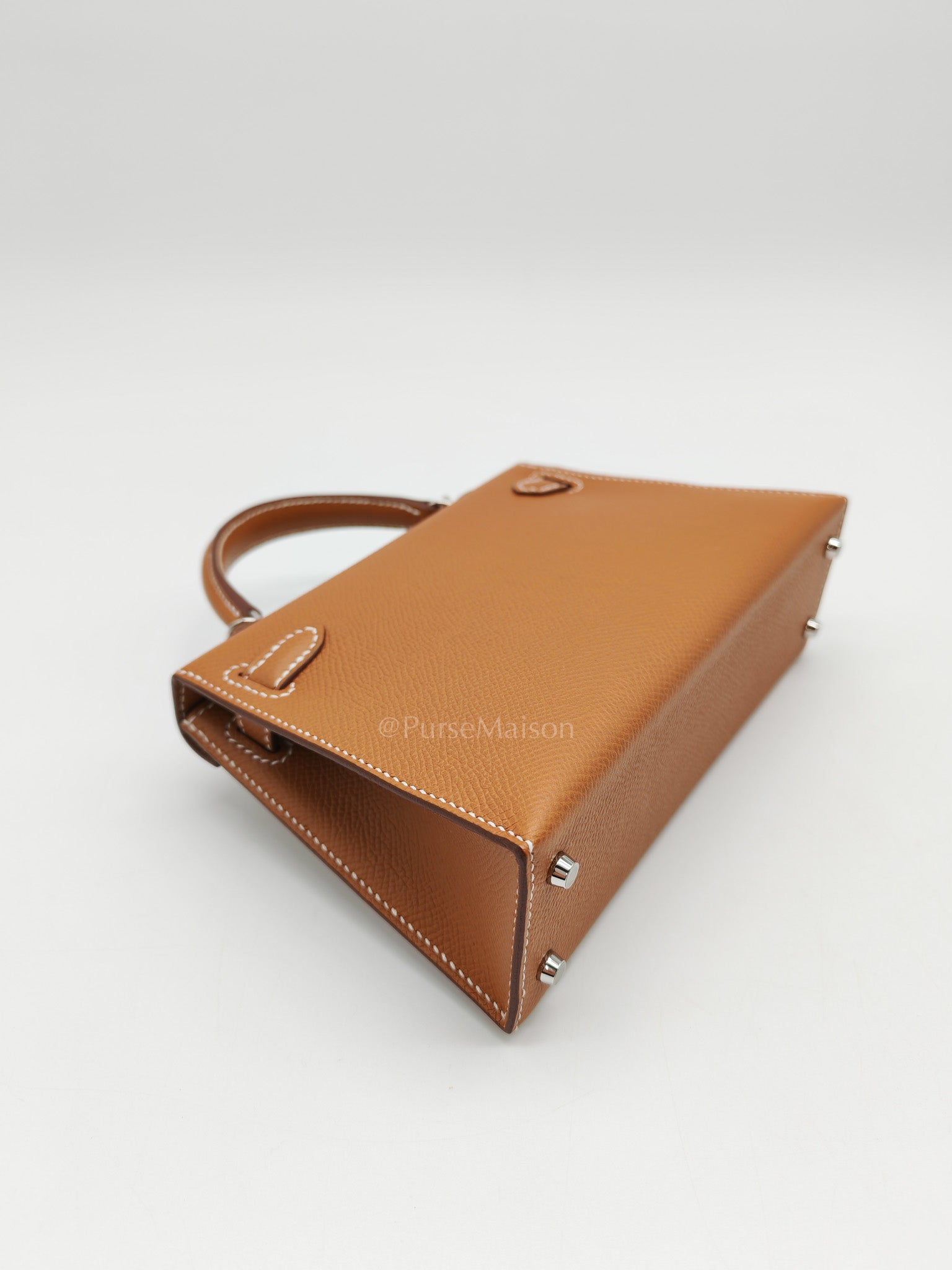 Mini Kelly in Gold Epsom Leather Palladium Hardware Stamp K(2025)