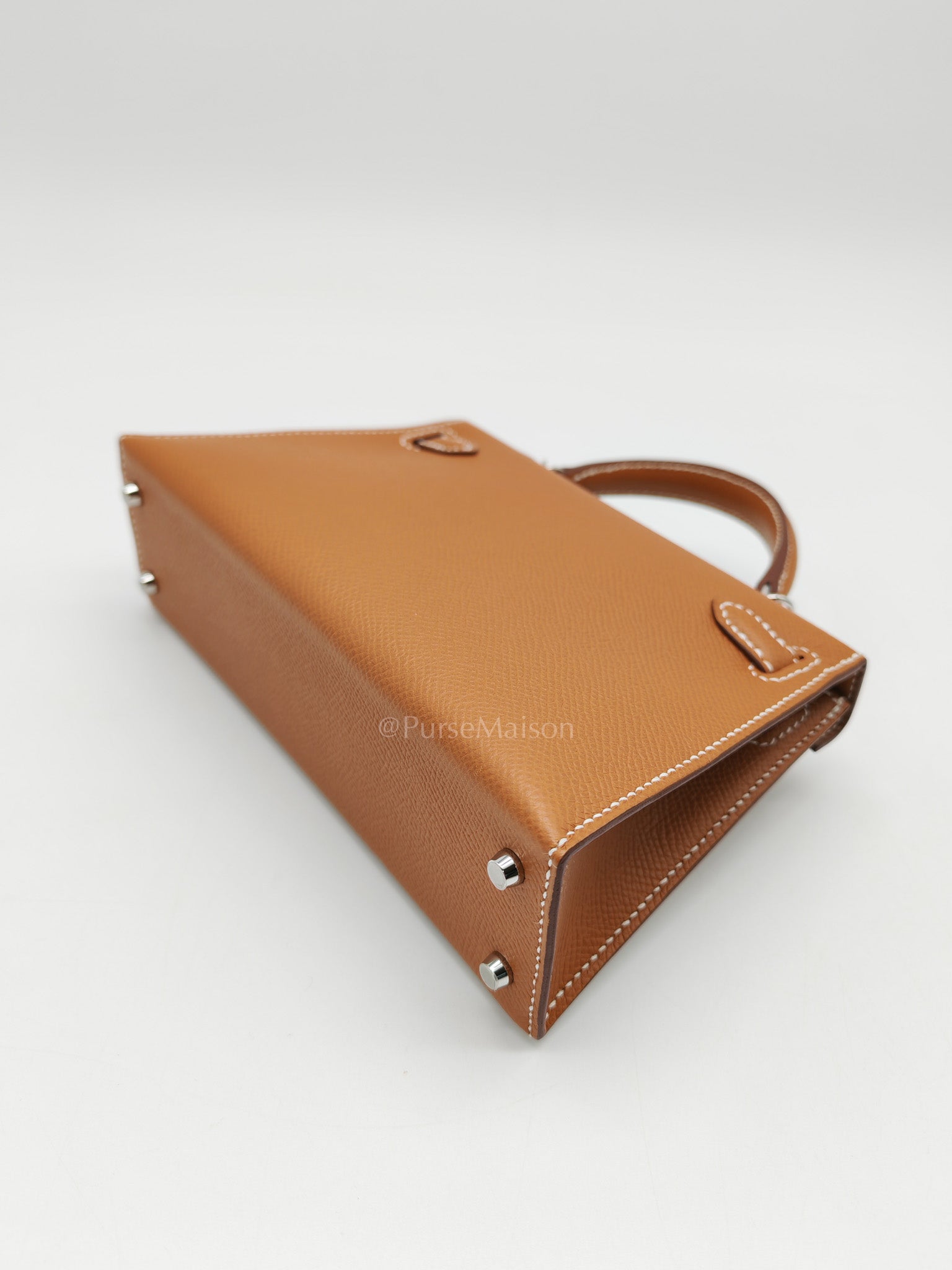 Mini Kelly in Gold Epsom Leather Palladium Hardware Stamp K(2025)