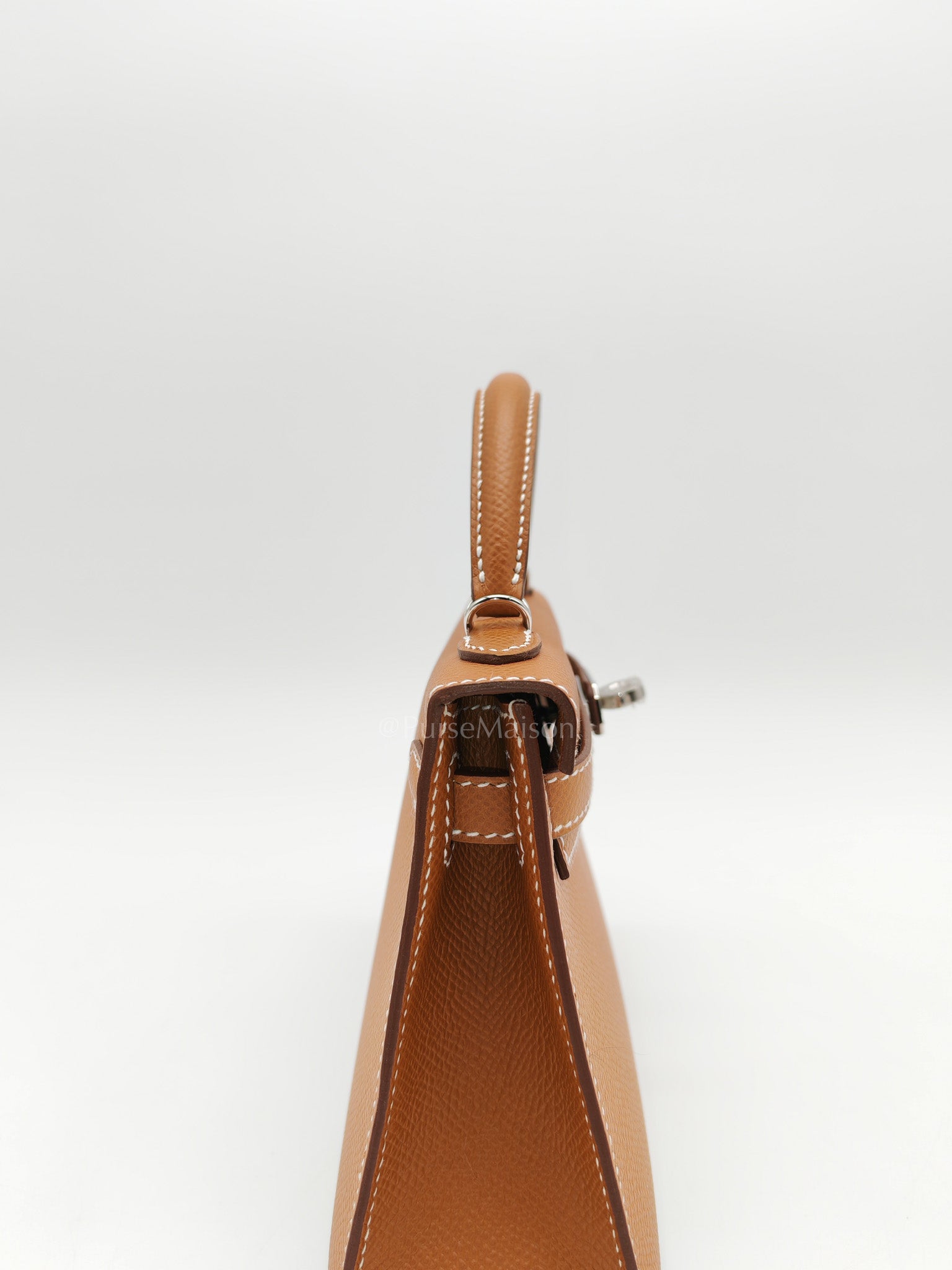 Mini Kelly in Gold Epsom Leather Palladium Hardware Stamp K(2025)