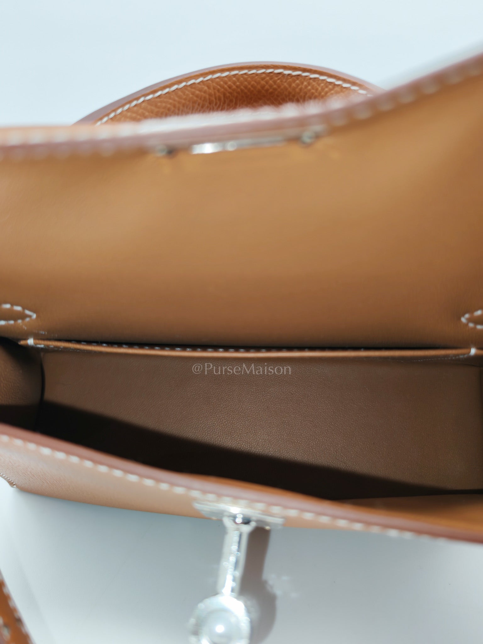 Mini Kelly in Gold Epsom Leather Palladium Hardware Stamp K(2025)
