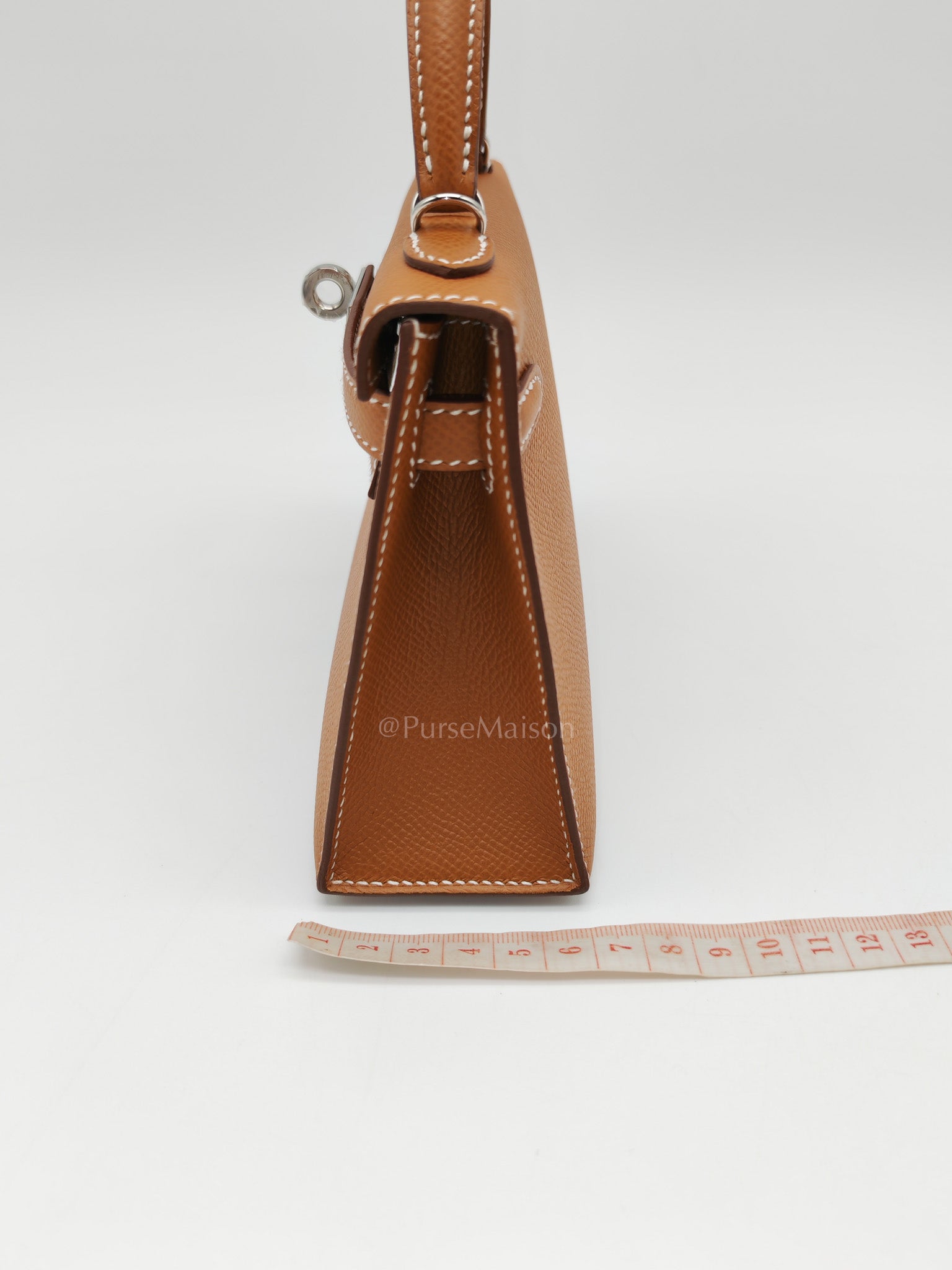 Mini Kelly in Gold Epsom Leather Palladium Hardware Stamp K(2025)